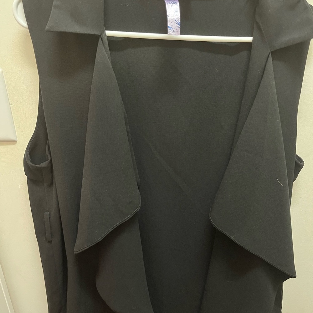 Black long vest